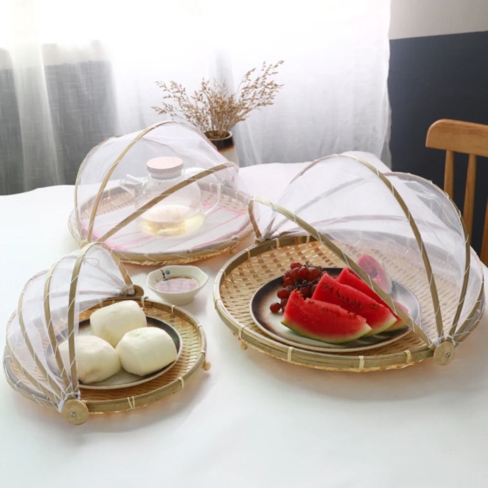 Outdoor Camping Mosquito Net - Бамбуковая тканая корзина, противомоскитная сетка, корзина