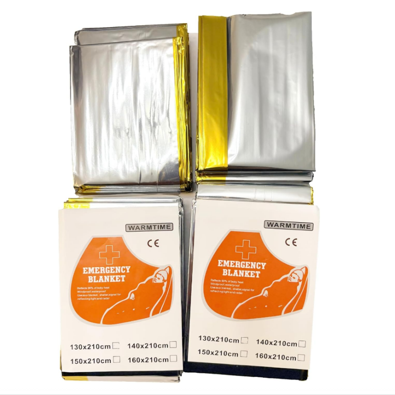 Emergency Mylar Blanket - Набор из 4 золотых и серебряных