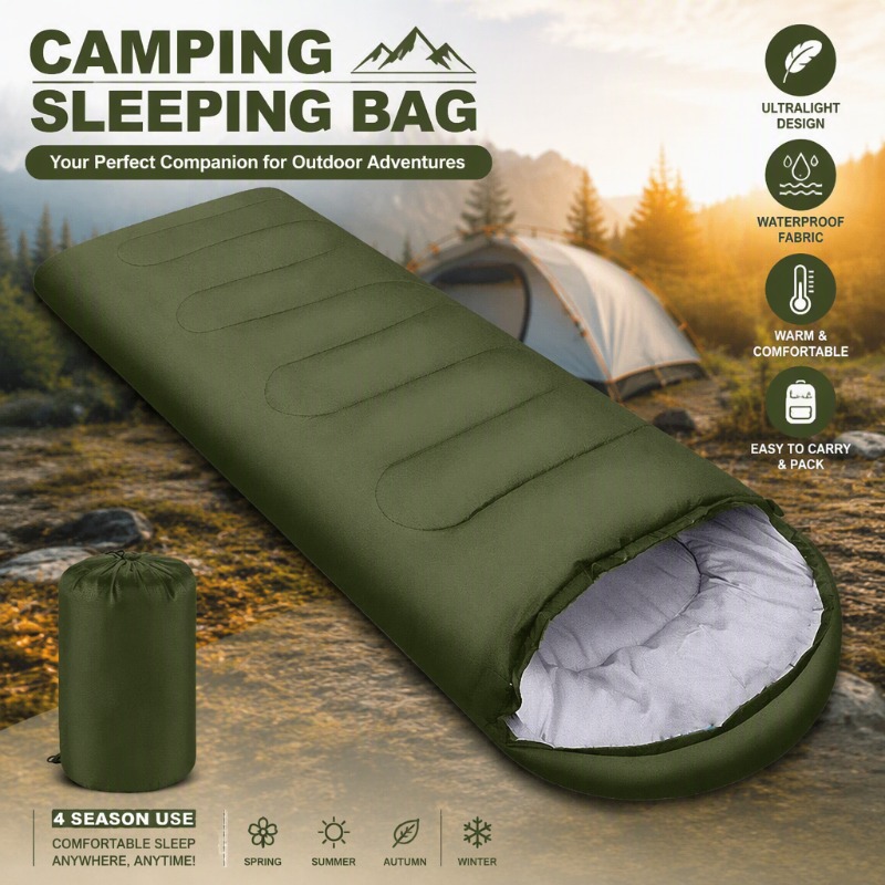 Ultralight Sleeping Bag - 1 шт. Ультралегкий всесезонный водонепроницаемый спальный
