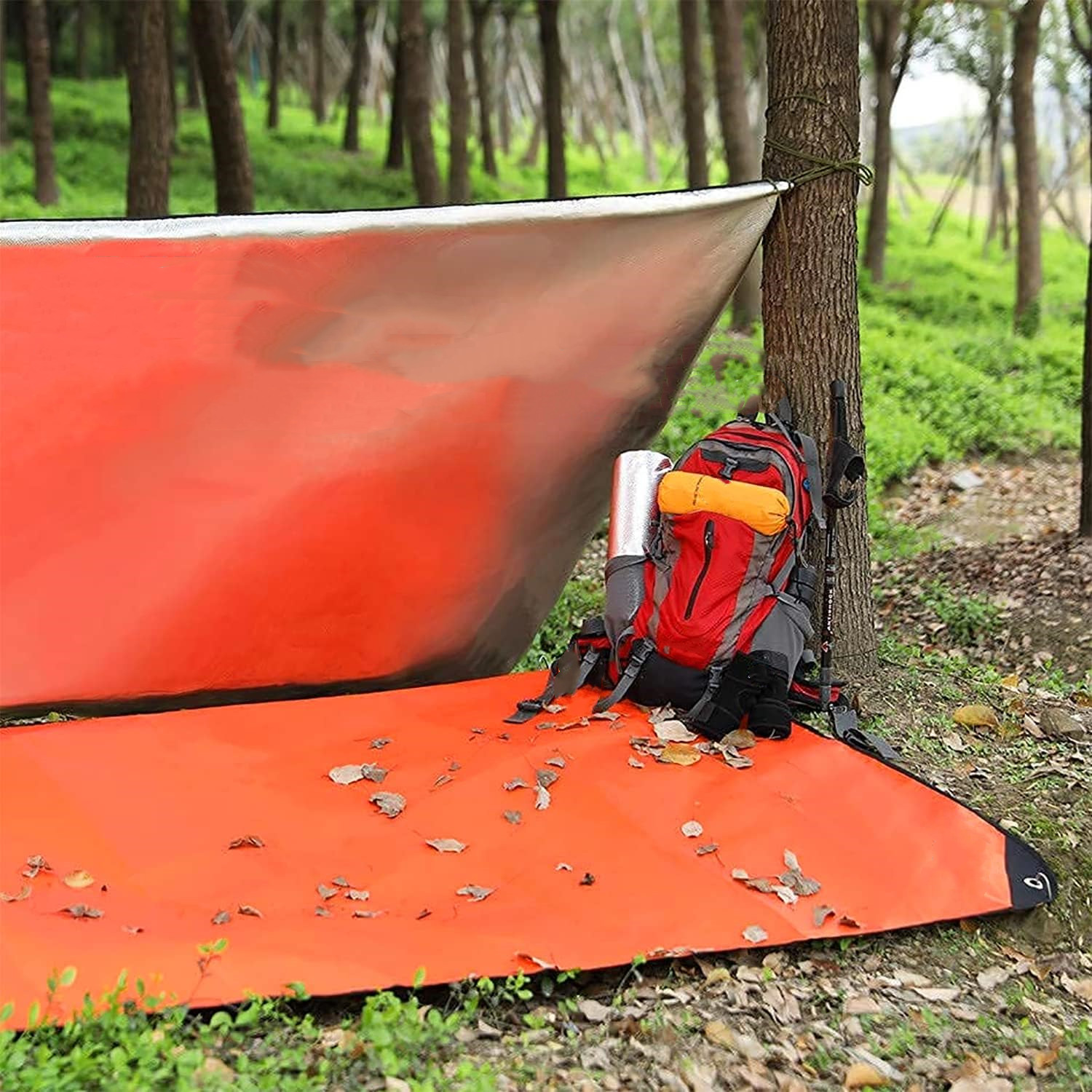 Emergency Mylar Blanket - Сверхпрочное одеяло для выживания-изолированный теплоотражающий брезент.