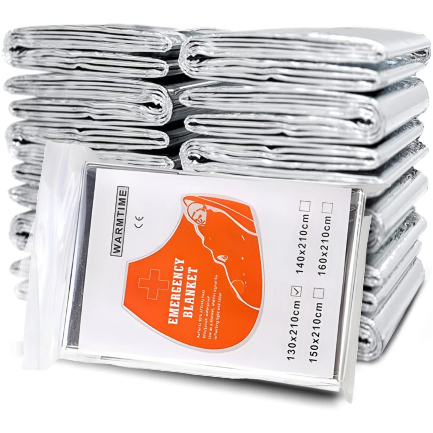 Emergency Mylar Blanket - 4 шт., экстренное майларовое термоодеяло, фольгированное