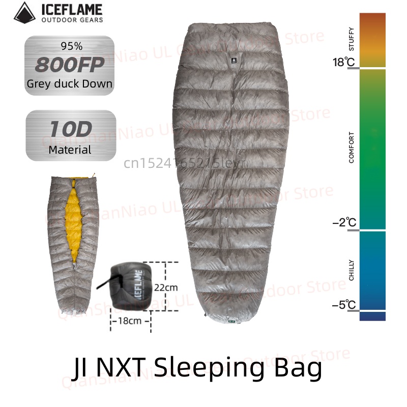Ultralight Sleeping Bag - Ice Flame JI NXT 800FP Мумия