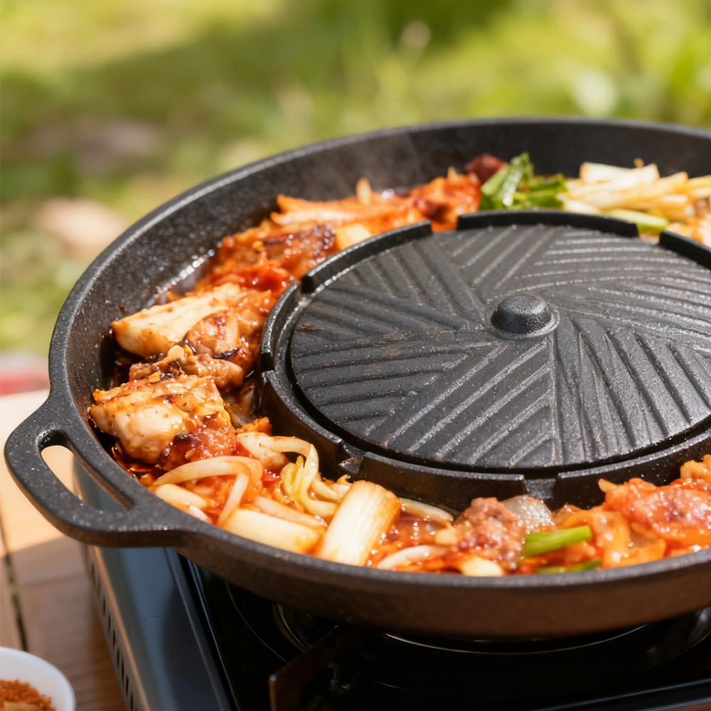 KOSUN корейская сковорода-грил – обзор и цена Outdoor Camping Cooking Set
