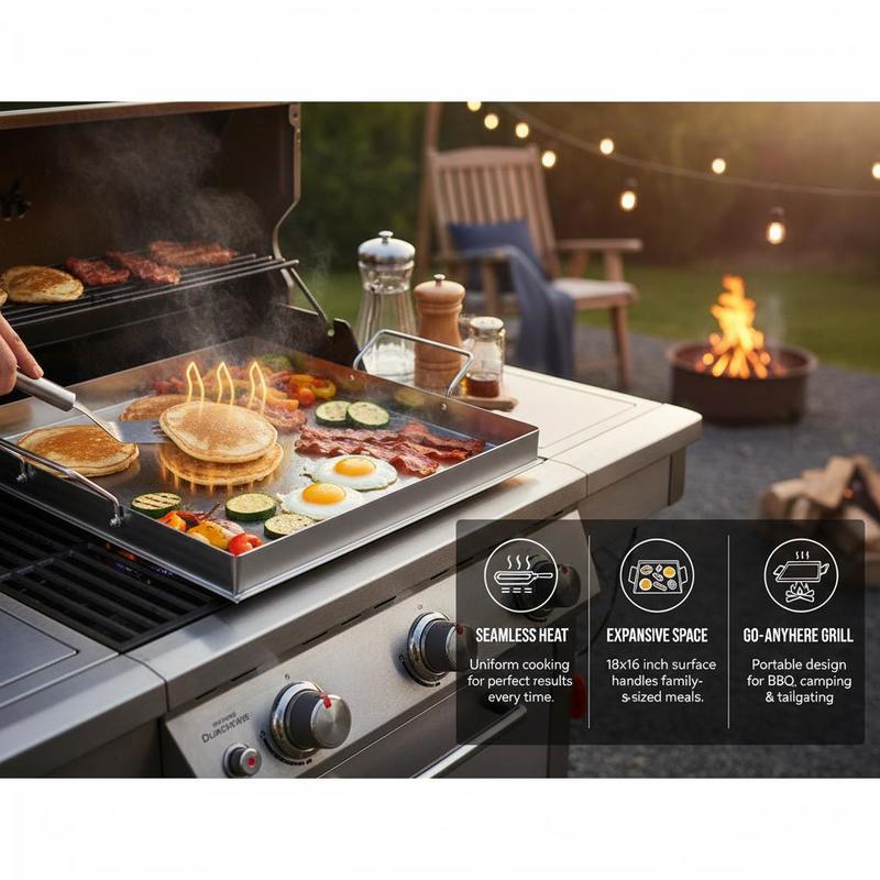 Универсальная плоская сковород – обзор и цена Outdoor Camping Cooking Set