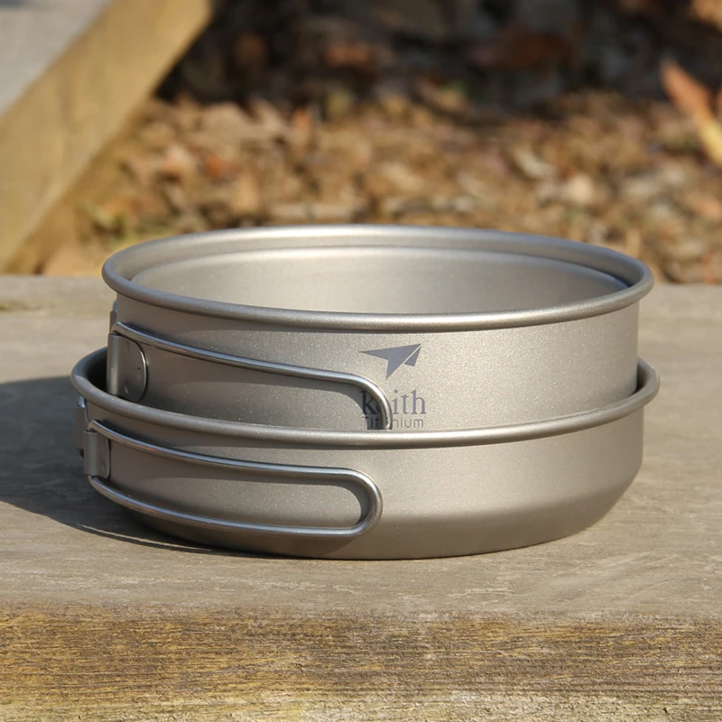Keith 3 шт. титановая посуда,  – обзор и цена Outdoor Camping Cooking Set