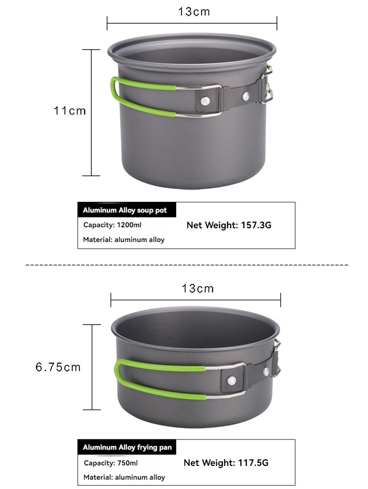 Набор походной посуды BRS-T15A – обзор и цена Outdoor Camping Cooking Set