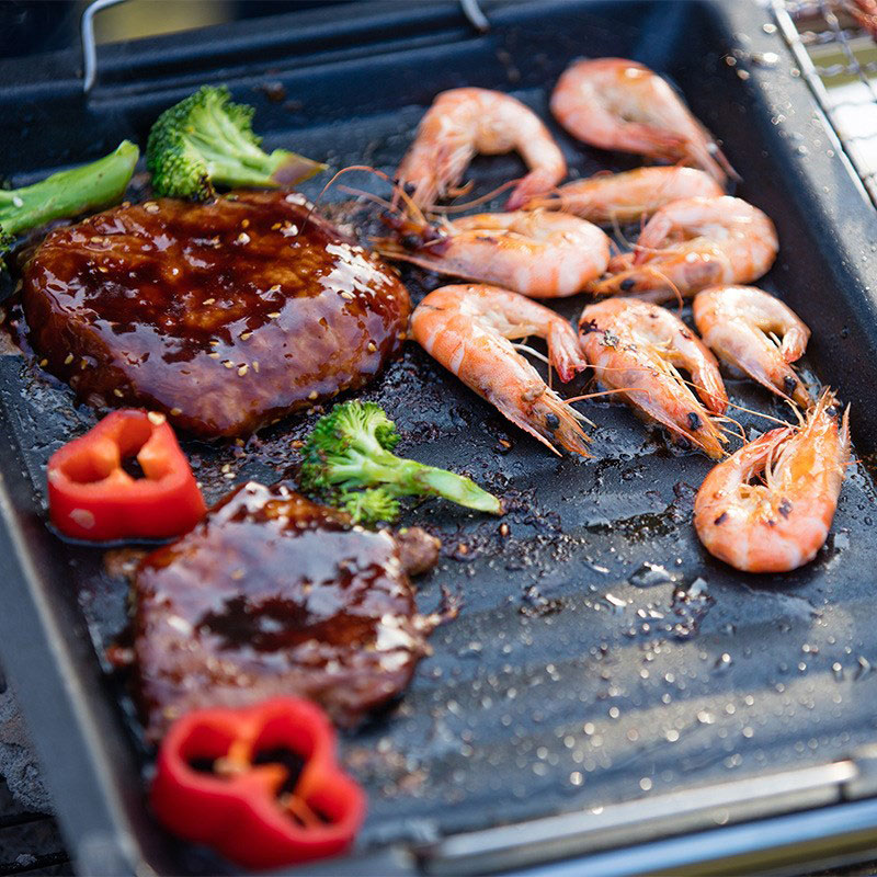 Уличная толстая квадратная ско – обзор и цена Outdoor Camping Cooking Set