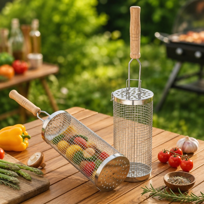 Набор круглых корзин для гриля – обзор и цена Outdoor Camping Cooking Set