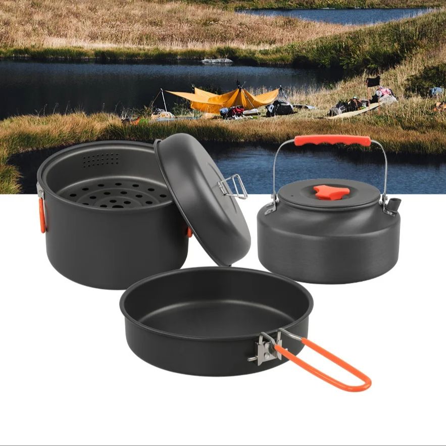 Набор посуды для открытого воз – обзор и цена Outdoor Camping Cooking Set