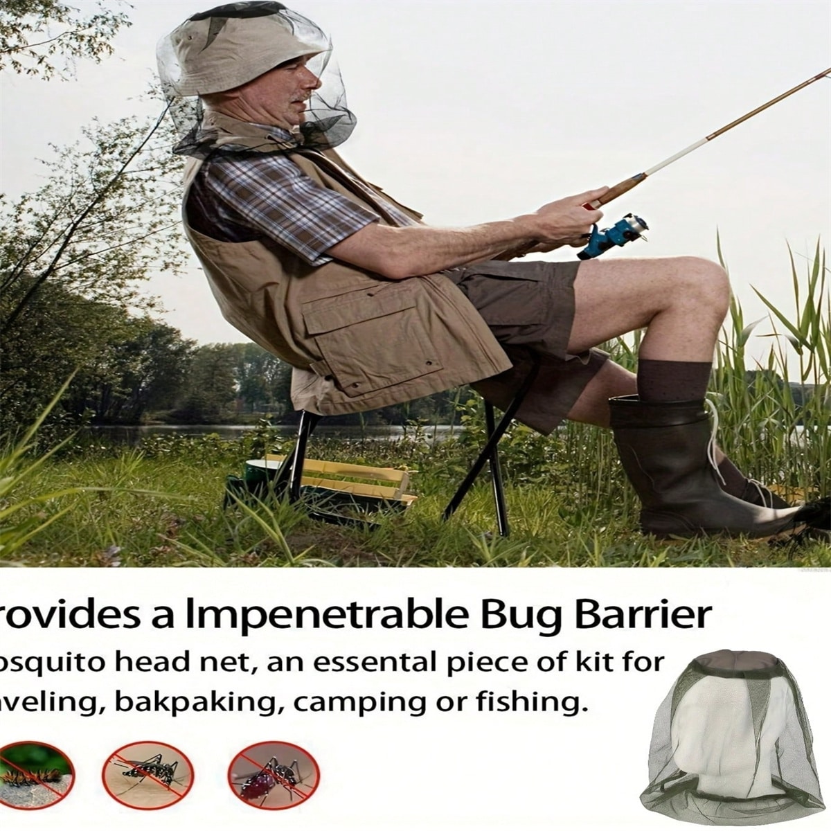 Комплект из 2 штук: шляпа для  – обзор и цена Outdoor Camping Mosquito Net